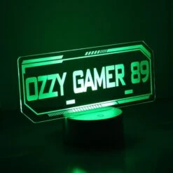 Personalised Gamer Tag LED Colour Changing Night Light -Personalise Store p0113a64 6