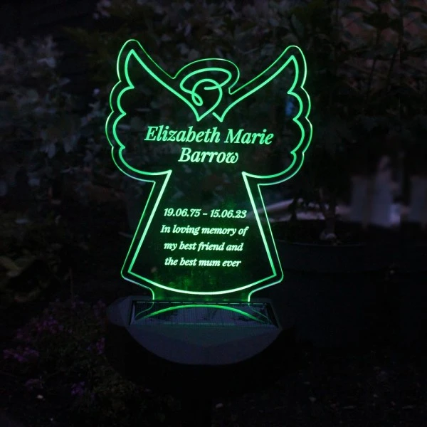 Personalised Angel Memorial Outdoor Solar Light 8 Personalised Angel Memorial Outdoor Solar Light - Image 6
