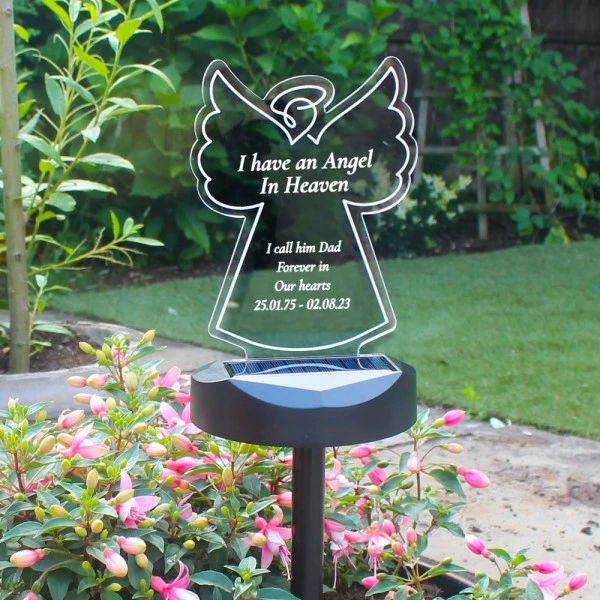 Personalised Angel Memorial Outdoor Solar Light 10 Personalised Angel Memorial Outdoor Solar Light - Image 8