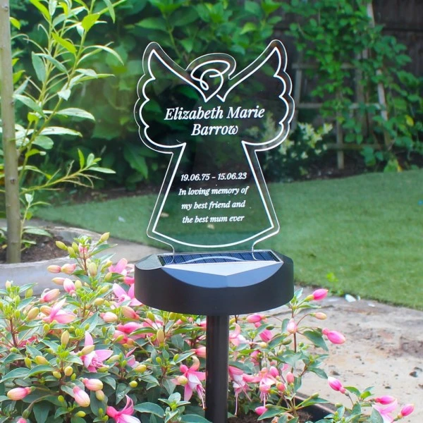 Personalised Angel Memorial Outdoor Solar Light 12 Personalised Angel Memorial Outdoor Solar Light - Image 10