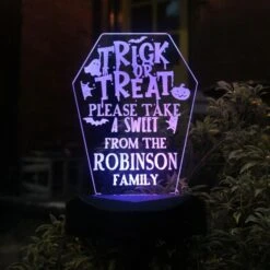 Personalised Trick Or Treat Halloween Solar Light 12 Personalised Trick Or Treat Halloween Solar Light -Personalise Store p0113a84 2