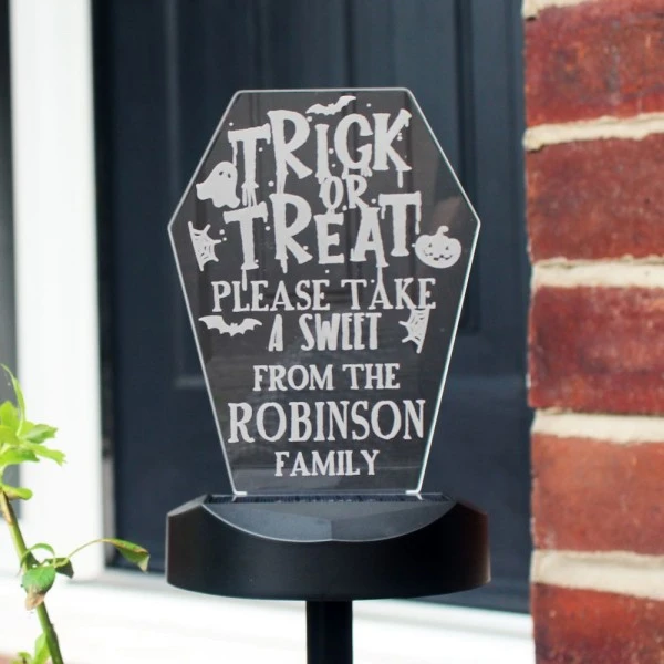 Personalised Trick Or Treat Halloween Solar Light 8 Personalised Trick Or Treat Halloween Solar Light - Image 6