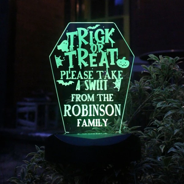 Personalised Trick Or Treat Halloween Solar Light 10 Personalised Trick Or Treat Halloween Solar Light - Image 8