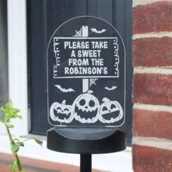 Personalised Pumpkin Patch Halloween Solar Light -Personalise Store p0113a85 5