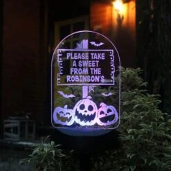 Personalised Pumpkin Patch Halloween Solar Light -Personalise Store p0113a85 6