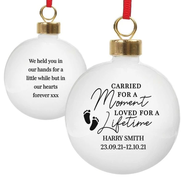 Personalised Carried For A Moment Bauble 5 Personalised Carried For A Moment Bauble - Image 3