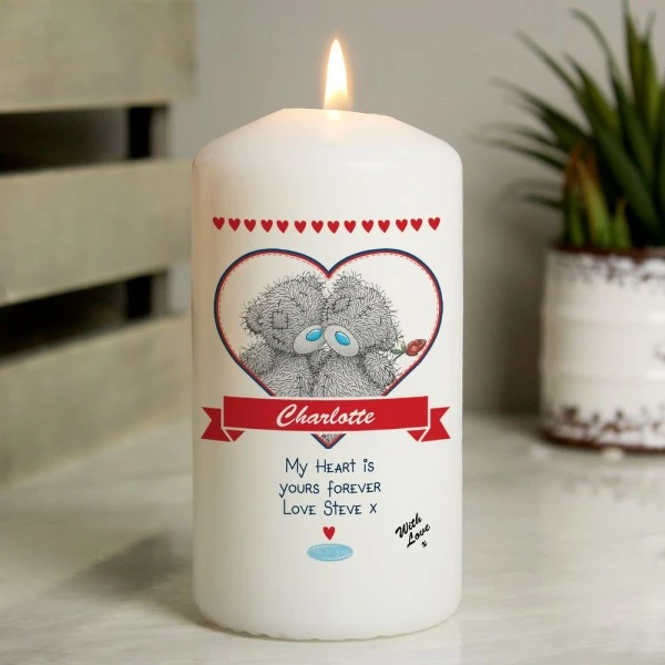 Personalised Me To You Couple Pillar Candle 3 Personalised Me To You Couple Pillar Candle