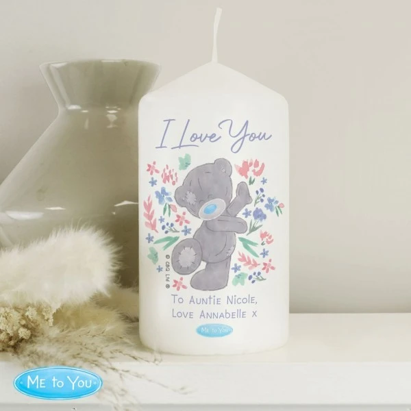 Personalised Me To You Floral Pillar Candle 6 Personalised Me To You Floral Pillar Candle - Image 4