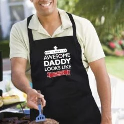 Personalised "This Is What An Awesome... Looks Like" Black Apron