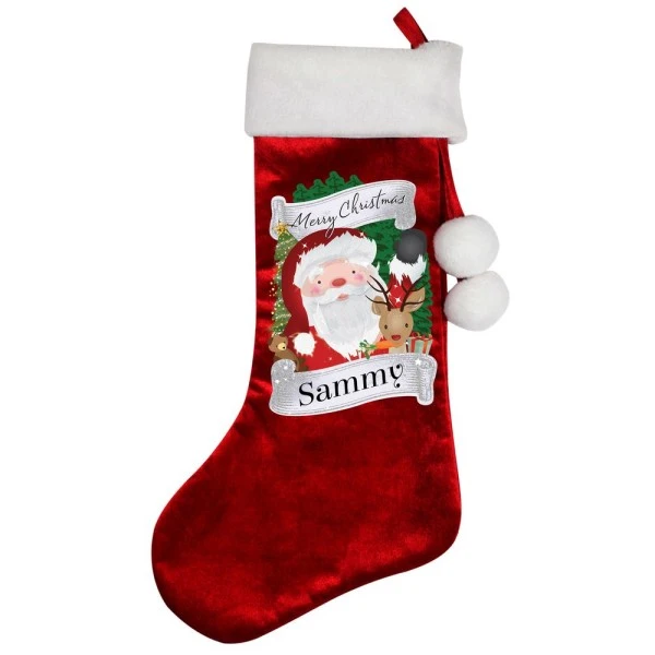 Personalised Christmas Santa Red Stocking 4 Personalised Christmas Santa Red Stocking - Image 2