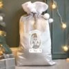 Personalised Christmas Gonk Luxury Silver Grey Pom Pom Sack 2 Personalised Christmas Gonk Luxury Silver Grey Pom Pom Sack -Personalise Store p0510j09