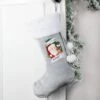 Personalised Christmas Santa Grey Stocking 1 Personalised Christmas Santa Grey Stocking -Personalise Store p0510j16