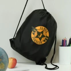 Personalised Badge Black Kit Bag -Personalise Store p0510j31 2