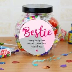 Personalised #Bestie Sweet Jar -Personalise Store p0512aa12 2