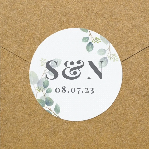Personalised Botanical Initial Sticker Set 5 Personalised Botanical Initial Sticker Set - Image 3