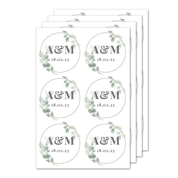 Personalised Botanical Initial Sticker Set 7 Personalised Botanical Initial Sticker Set - Image 5