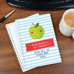 Personalised Apple For The Teacher A5 Notebook -Personalise Store p0512y34 4