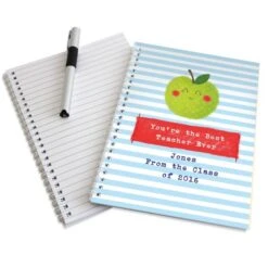 Personalised Apple For The Teacher A5 Notebook -Personalise Store p0512y34 6
