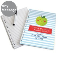 Personalised Apple For The Teacher A5 Notebook -Personalise Store p0512y34 7