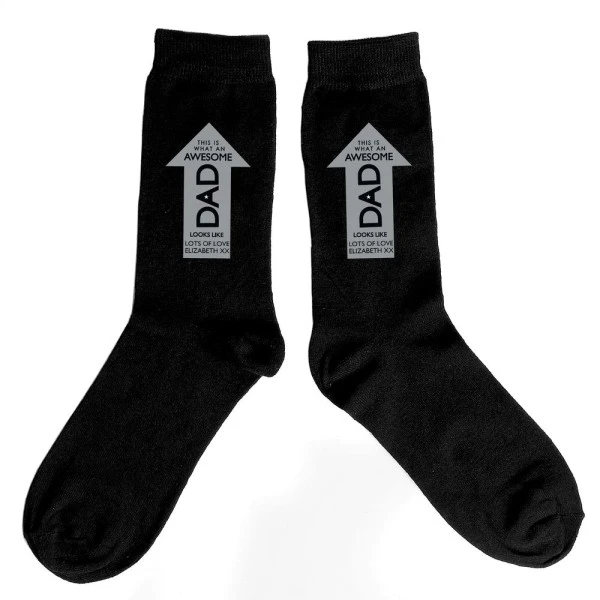 Personalised Awesome Dad Men's Socks 4 Personalised Awesome Dad Men's Socks - Image 2