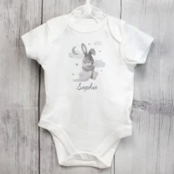 Personalised Baby Bunny 0-3 Months Baby Vest -Personalise Store p0710j47 3