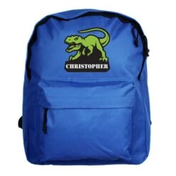 Personalised Dinosaur Blue Backpack -Personalise Store p0710k94 4