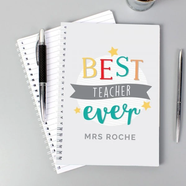 Personalised "Best Teacher Ever" A5 Notebook 3 Personalised "Best Teacher Ever" A5 Notebook