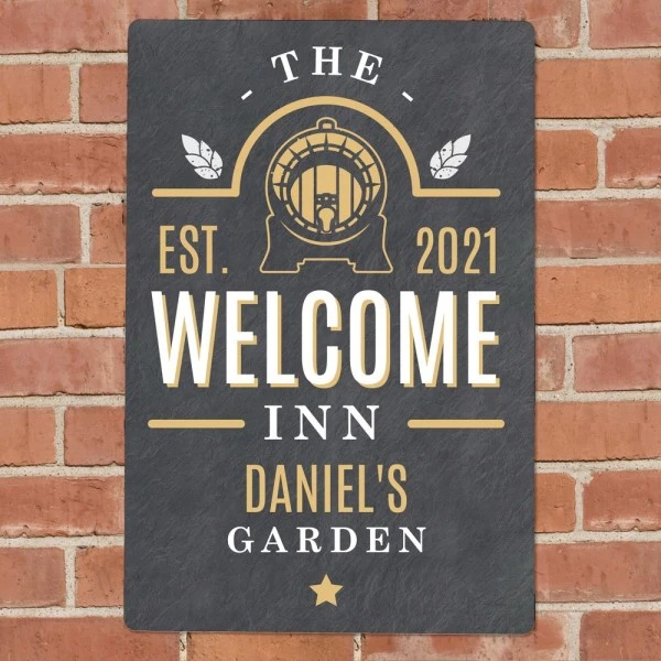 Personalised The Welcome Inn Metal Sign 3 Personalised The Welcome Inn Metal Sign