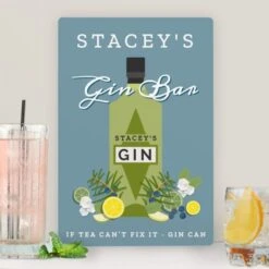 Personalised Gin Bar Metal Sign 8 Personalised Gin Bar Metal Sign -Personalise Store p0804a69 2