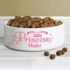 Personalised Princess 14cm Medium White Pet Bowl -Personalise Store p0805g62