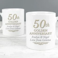 Personalised 50th Golden Anniversary Mug Set 9 Personalised 50th Golden Anniversary Mug Set -Personalise Store p0805i81 2
