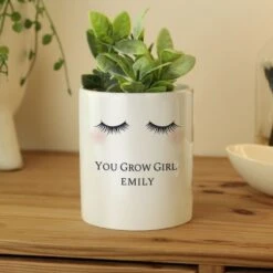 Personalised Eyelashes Ceramic Storage Pot -Personalise Store p0805j23 2