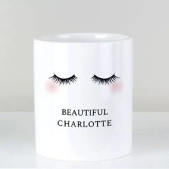 Personalised Eyelashes Ceramic Storage Pot -Personalise Store p0805j23 3