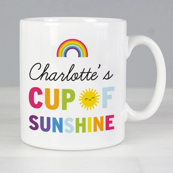 Personalised Rainbow Cup Of Sunshine Mug 3 Personalised Rainbow Cup Of Sunshine Mug