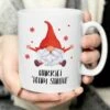 Personalised Red Gonk Christmas Mug -Personalise Store p0805n71