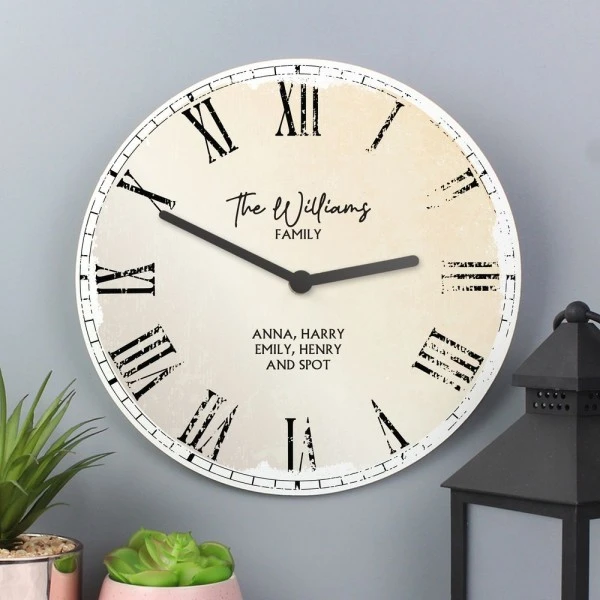 Personalised Rustic Large Wooden Clock 4 Personalised Rustic Large Wooden Clock - Image 2