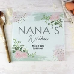 Personalised Abstract Rose Glass Chopping Board/Worktop Saver 9 Personalised Abstract Rose Glass Chopping Board/Worktop Saver -Personalise Store p080793 2