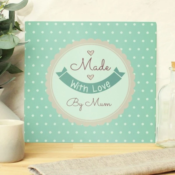 Personalised Made With Love Glass Chopping Board/Worktop Saver 5 Personalised Made With Love Glass Chopping Board/Worktop Saver - Image 3