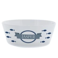 Personalised Fish Plastic Cat Bowl -Personalise Store p0813b78 3