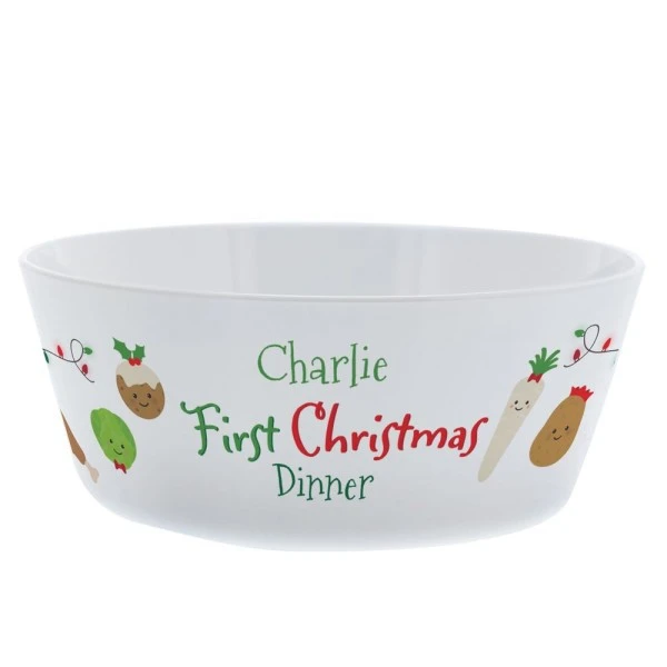 Personalised 1st Christmas Dinner Plastic Bowl 6 Personalised 1st Christmas Dinner Plastic Bowl - Image 4