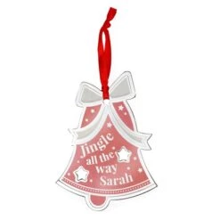 Personalised Jingle All The Way Bell Decoration -Personalise Store p1004a04 1