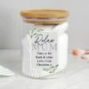 Personalised Botanical Glass Jar With Bamboo Lid -Personalise Store p1007d78
