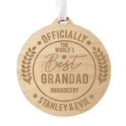 Personalised Officially The Best Round Wooden Medal 14 Personalised Officially The Best Round Wooden Medal -Personalise Store p1011f67 4
