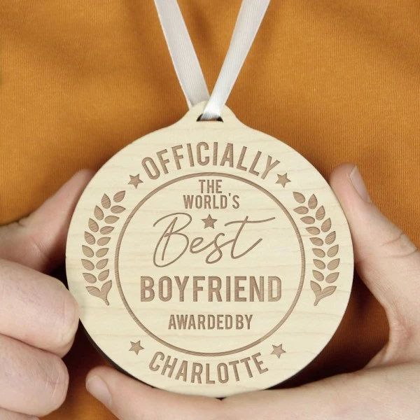 Personalised Officially The Best Round Wooden Medal 9 Personalised Officially The Best Round Wooden Medal - Image 7