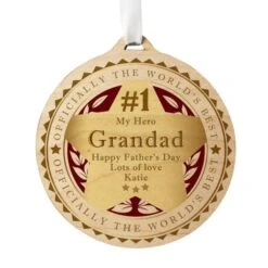Personalised Number 1 Round Wooden Medal 13 Personalised Number 1 Round Wooden Medal -Personalise Store p1011f68 4