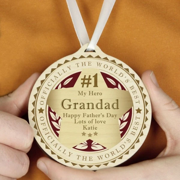 Personalised Number 1 Round Wooden Medal 8 Personalised Number 1 Round Wooden Medal - Image 6