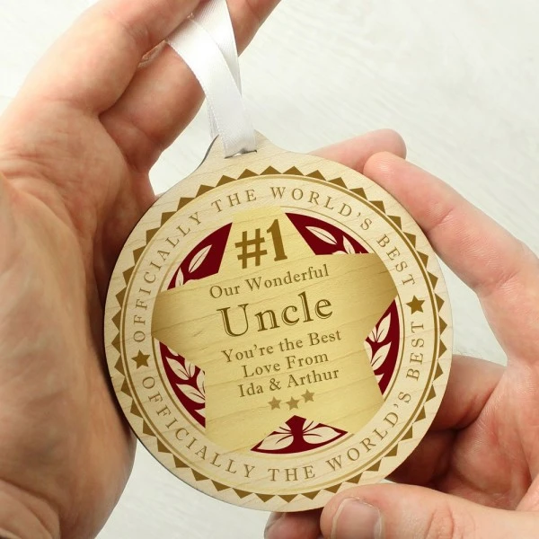 Personalised Number 1 Round Wooden Medal 9 Personalised Number 1 Round Wooden Medal - Image 7