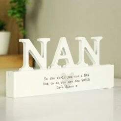 Personalised Free Text Heart Wooden Nan Ornament 9 Personalised Free Text Heart Wooden Nan Ornament -Personalise Store p1011f81 2