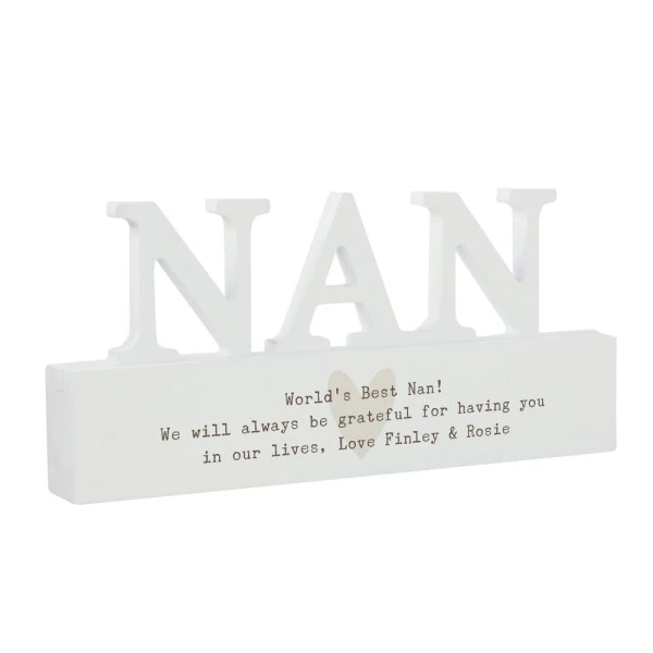 Personalised Free Text Heart Wooden Nan Ornament 7 Personalised Free Text Heart Wooden Nan Ornament - Image 5