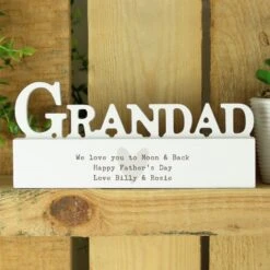 Personalised Free Text Heart Wooden Grandad Ornament -Personalise Store p1011f86 2